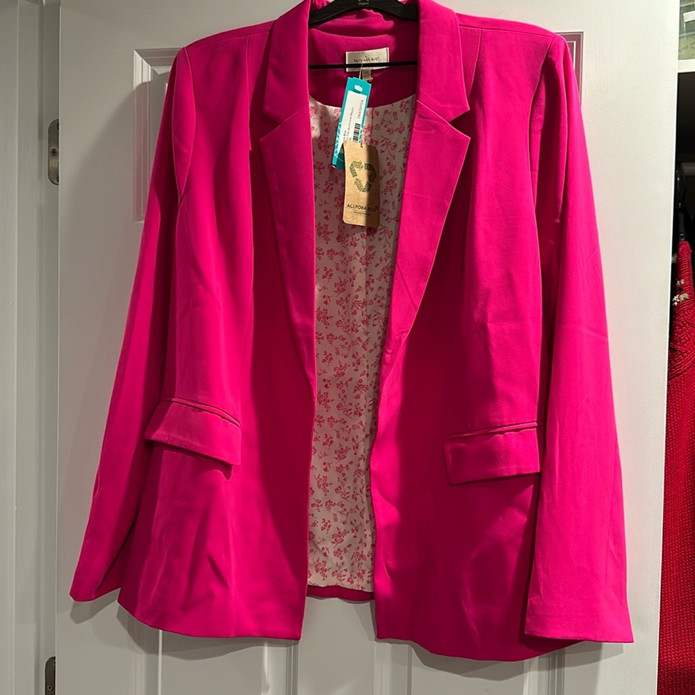Hot Pink Skies Are Blue Hannah Model Scuba Blazer
